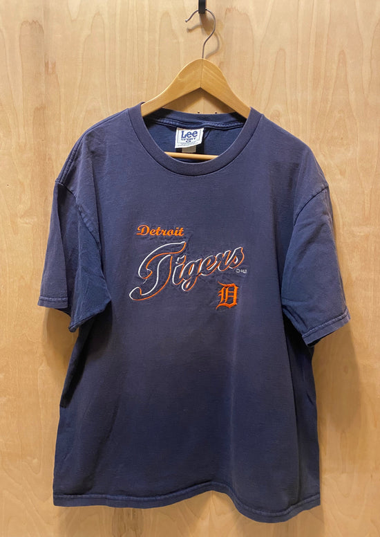 Vintage Lee Sports Detroit Tigers camiseta bordada (XL)
