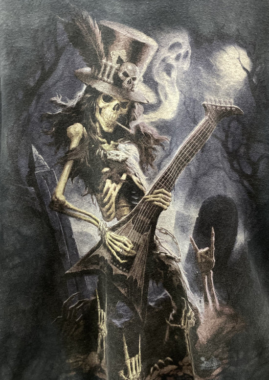 Load image into Gallery viewer, The Mountain Guitar Skeleton T-Shirt (4811529715792)
