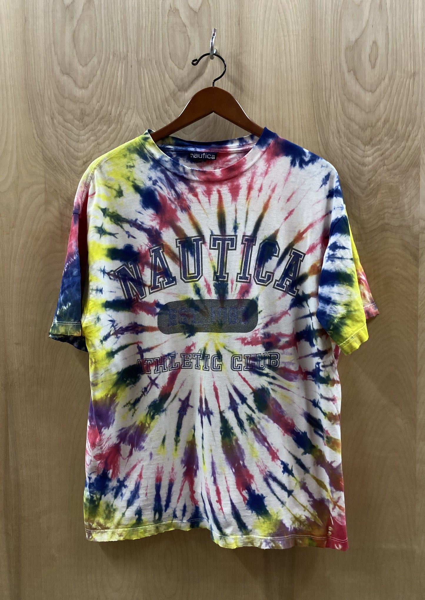 Vintage Nautica Logo Tye Dye T-Shirt (4811530666064)