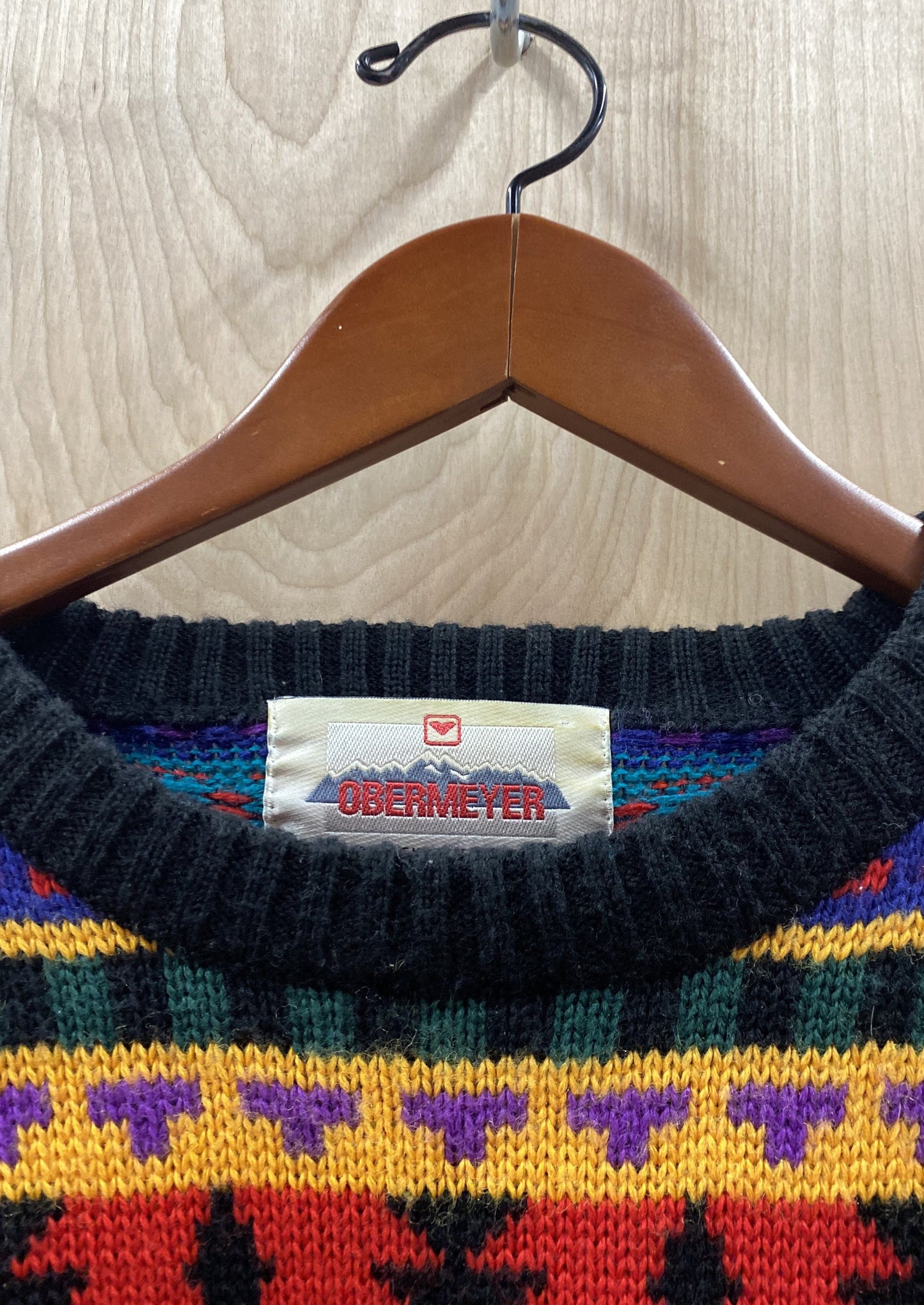 Cargar imagen en el visor de la galería, Vintage Obermeyer Multicolor Ski Sweater (4811530731600)
