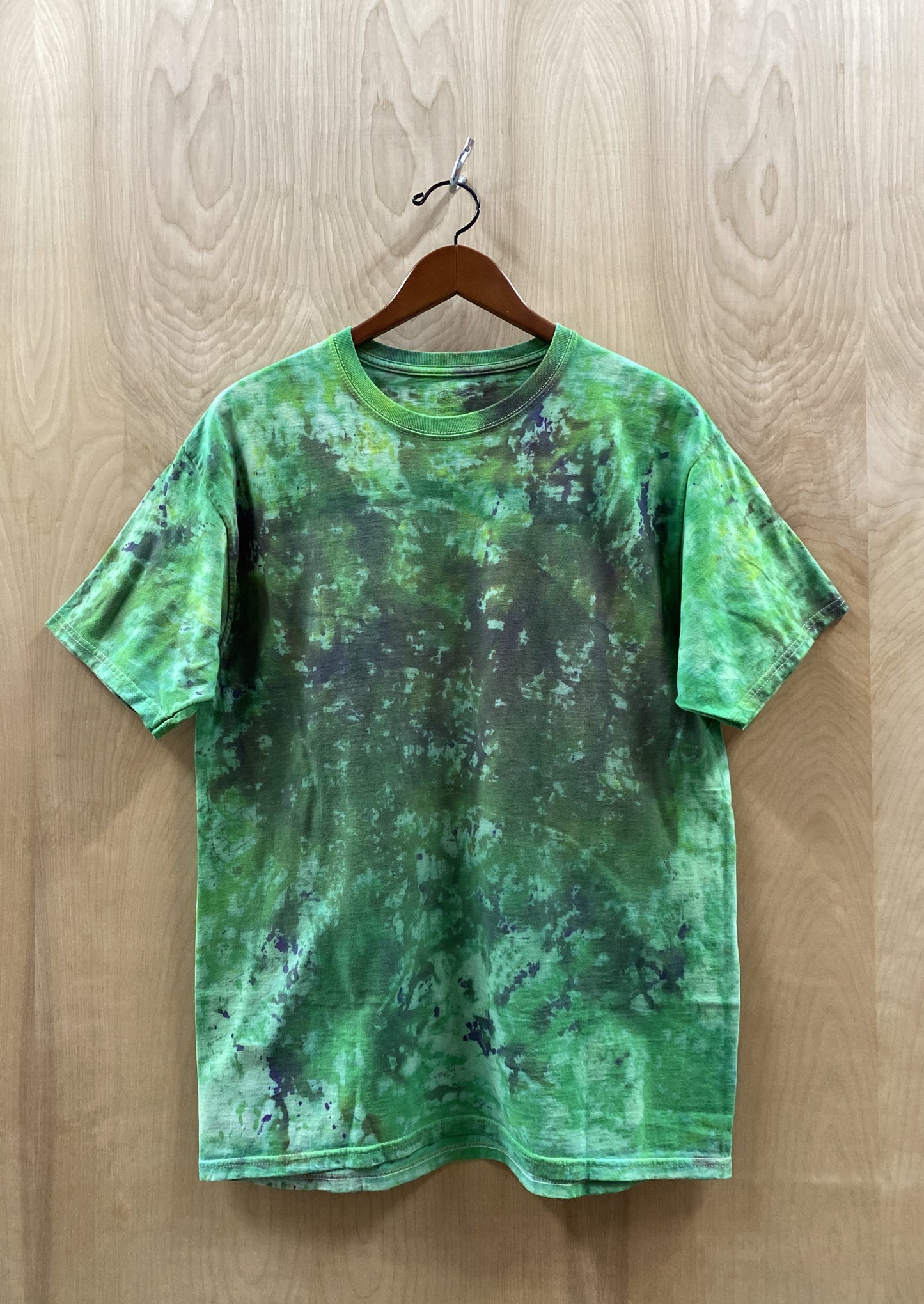 Green Splatter Tye Dye T-Shirt (4811526897744)