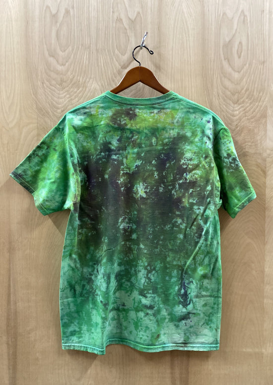 Load image into Gallery viewer, Green Splatter Tye Dye T-Shirt (4811526897744)
