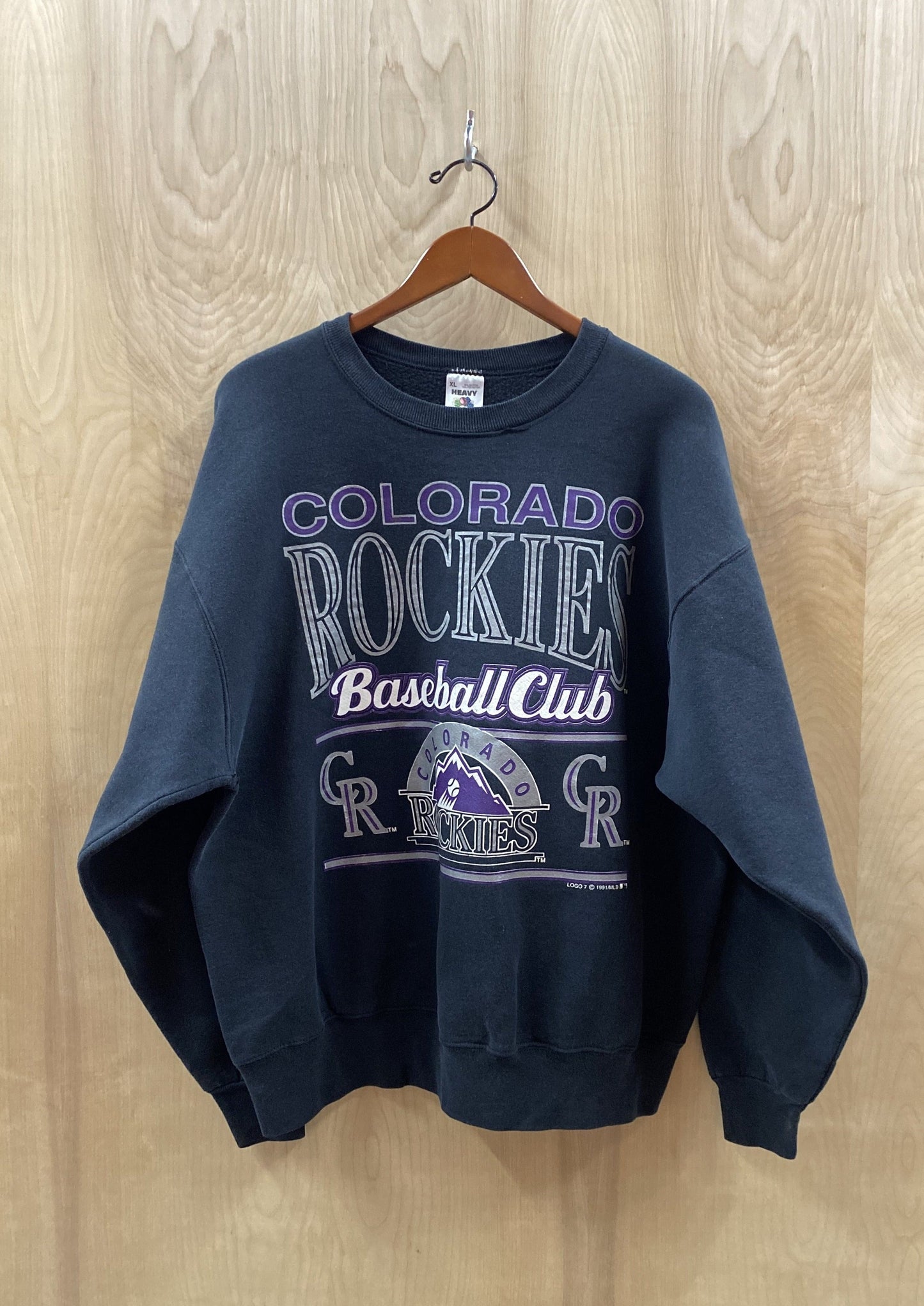 1991 Colorado Rockies Baseball Club Crew Neck (4853570895952)
