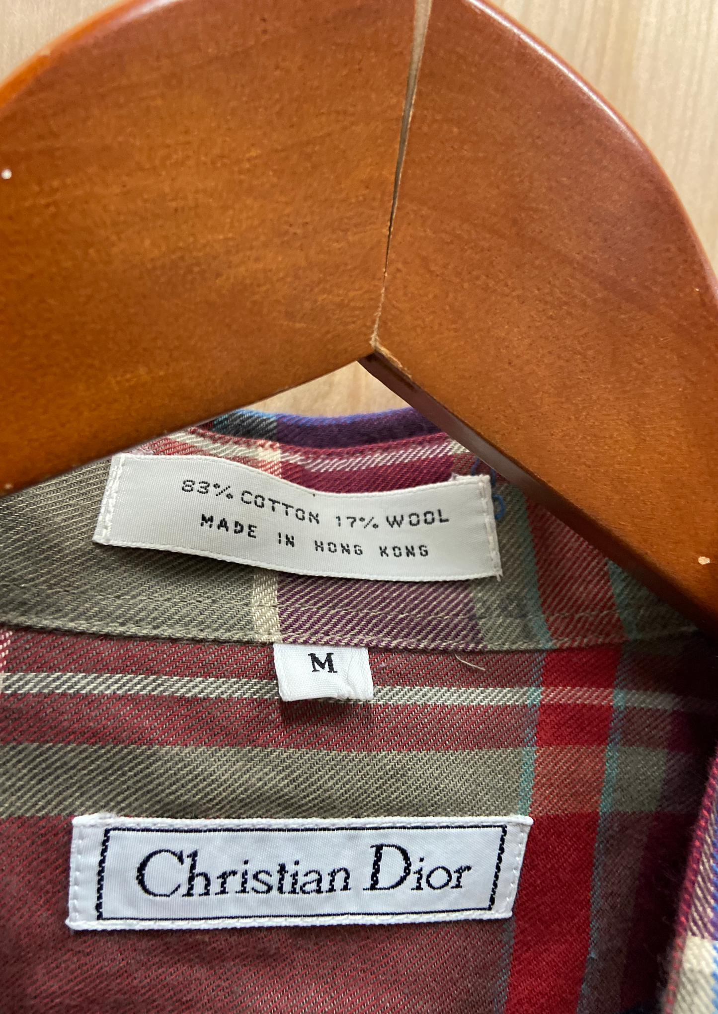 Cargar imagen en el visor de la galería, Camisa con botones a cuadros de Christian Dior (M)
