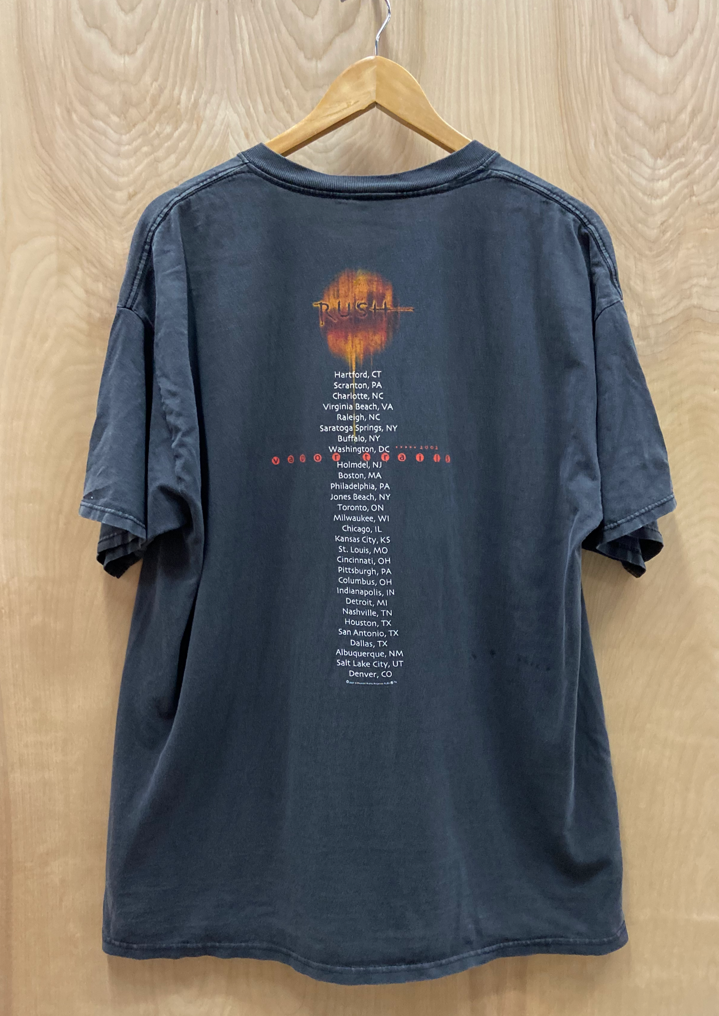 Camiseta de la gira Rush "VaporTrails" 2002 (2XL)