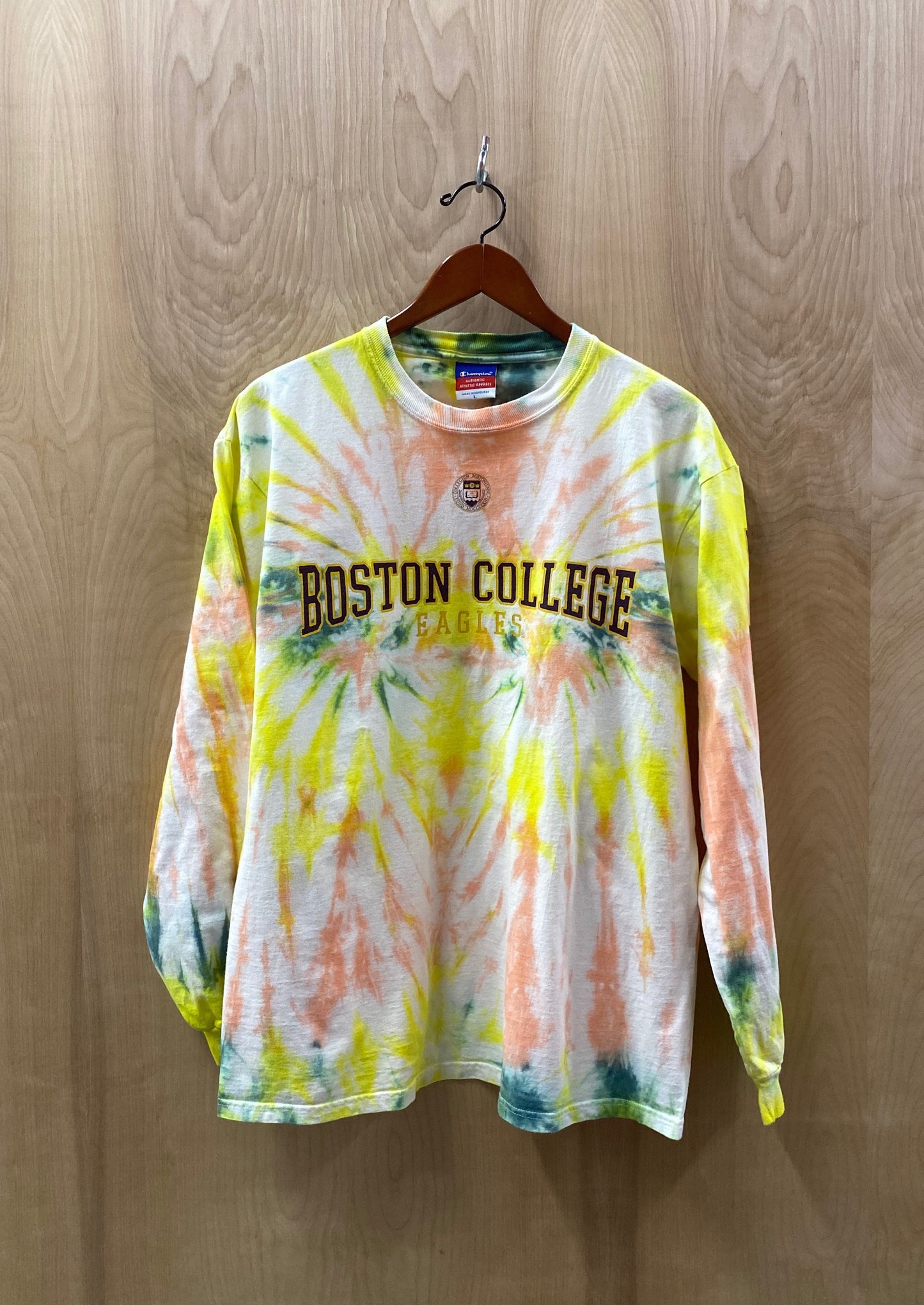 Boston College Tye Dye Long Sleeve T-Shirt (4811526307920)