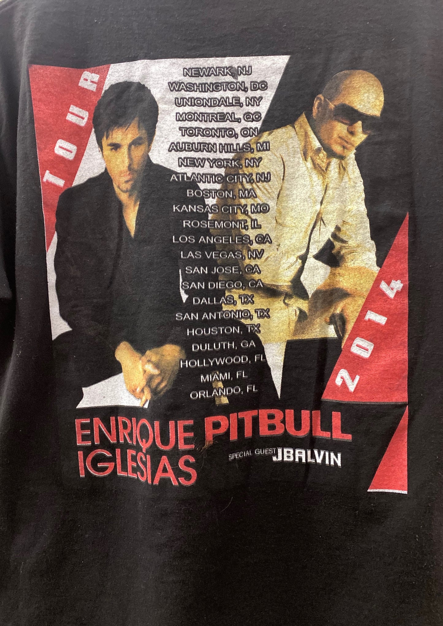 2014 Enrique Iglesia,pitbull,j.balvin tour T-Shirt (4811526013008)