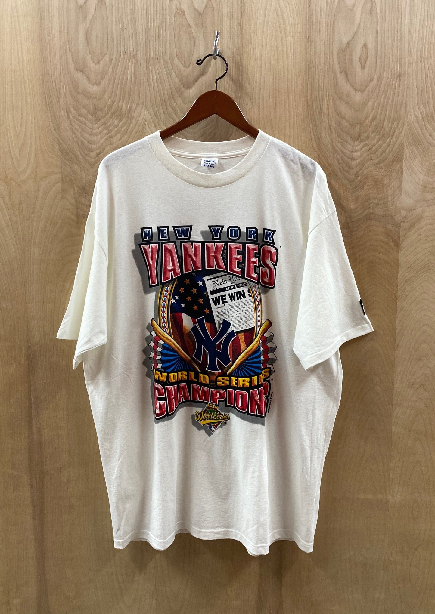 New York Yankee champions newspaper T-Shirt (4811528667216)