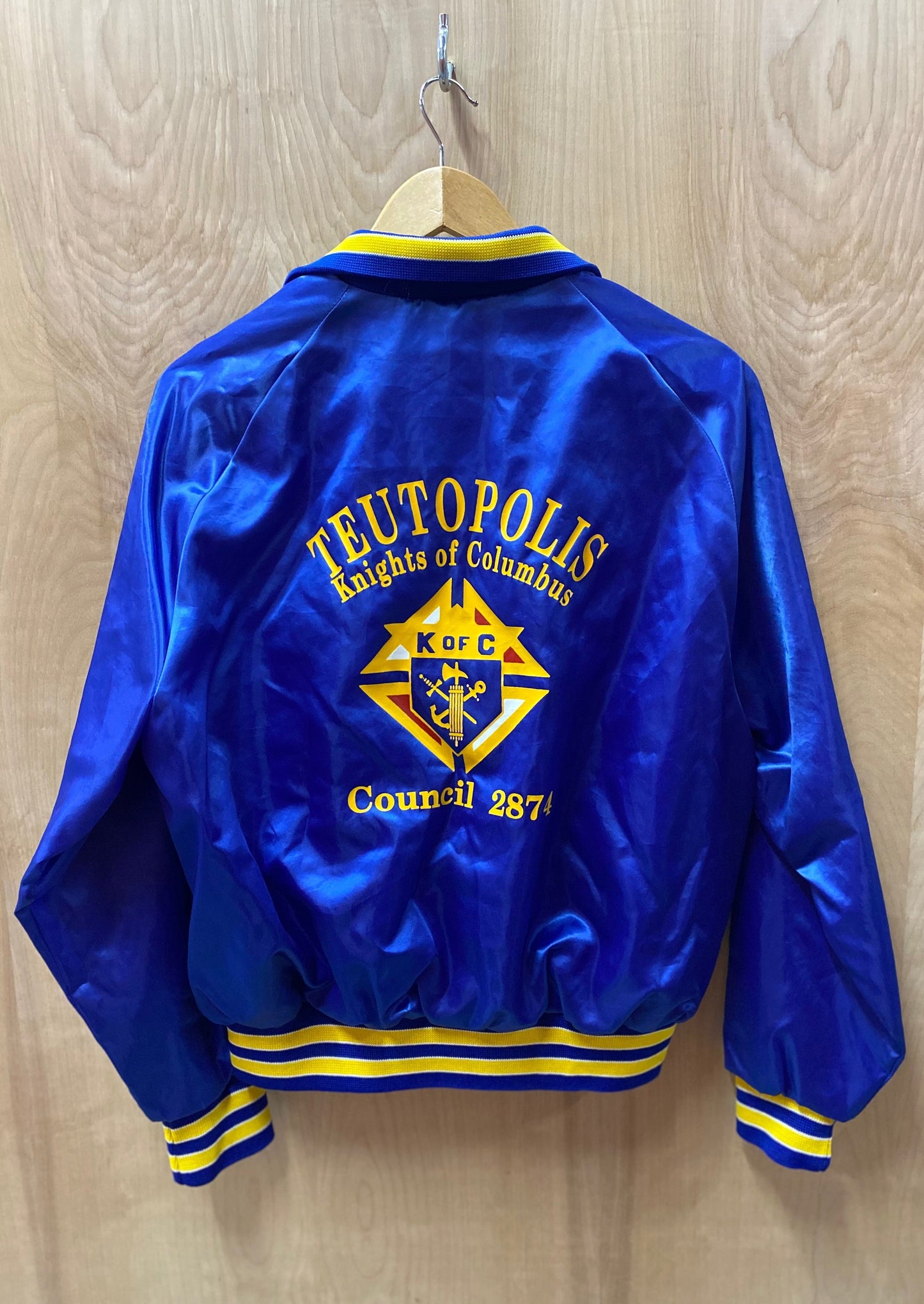 Load image into Gallery viewer, Teutopolis-Knights of Columbus Satin Bomber (4811529650256)
