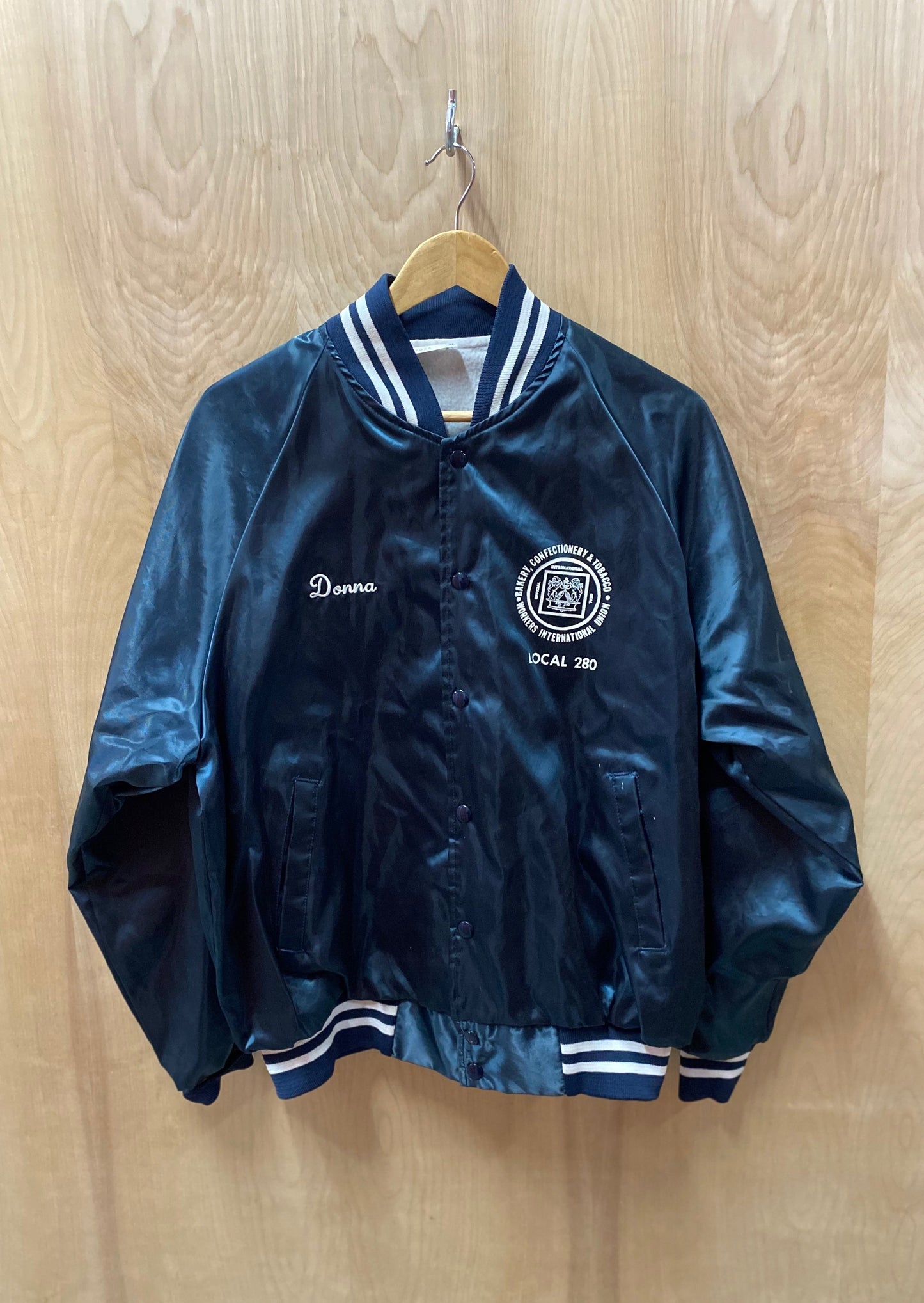 Local 280 Union Official International seal satin bomber (4811527716944)