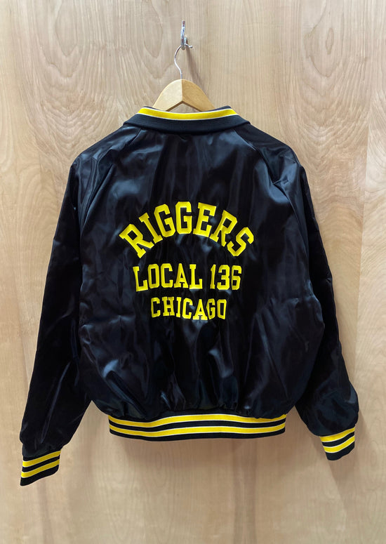 Load image into Gallery viewer, Vintage Chicago Riggers Local 136 Satin Bomber (4811530305616)
