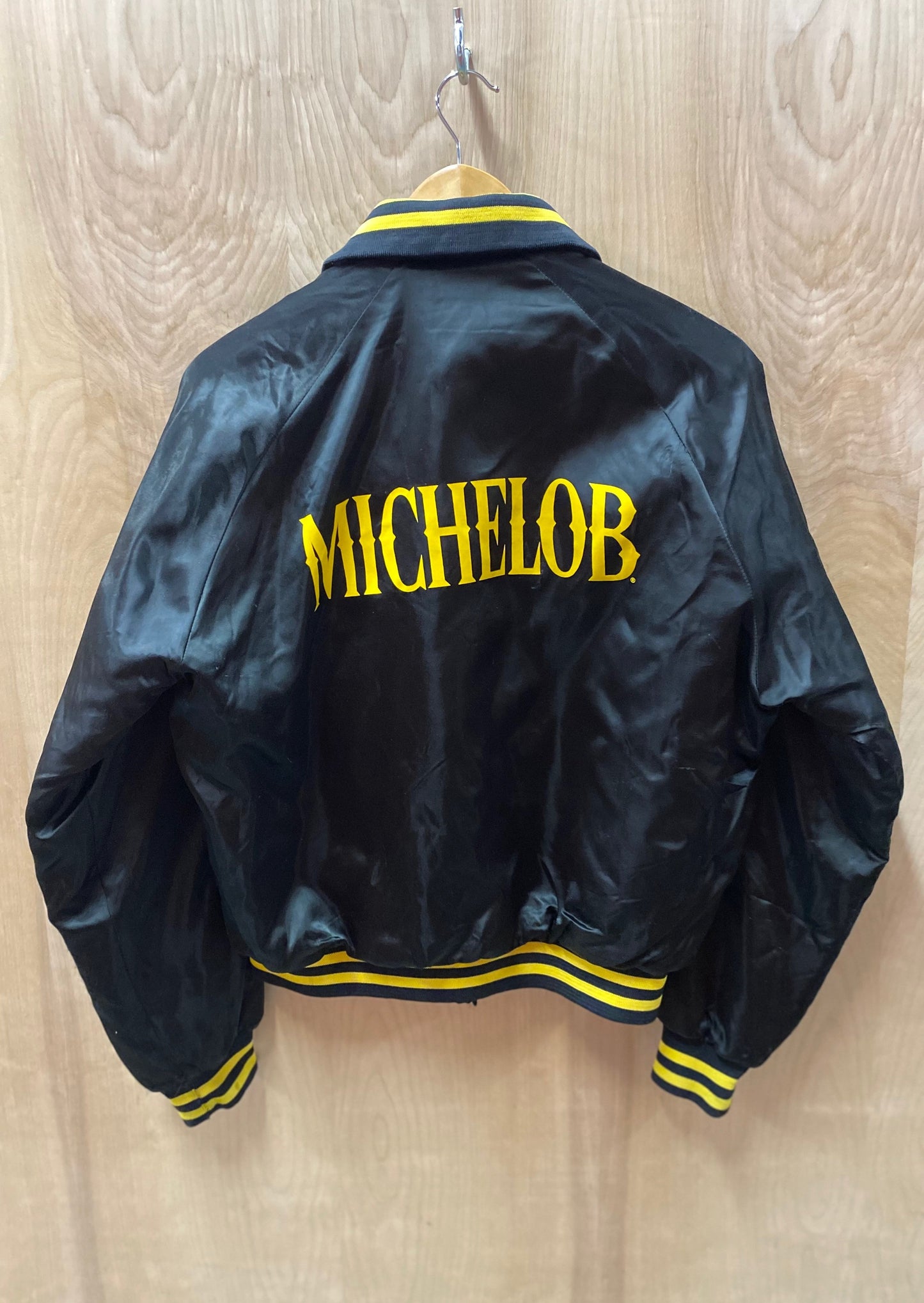 Vintage Michelob beer Chalkline Satin Bomber (4811530600528)