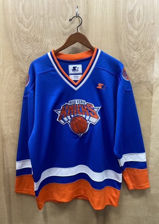 NY Knicks Long Sleeve Starter Jersey (6584617599056)