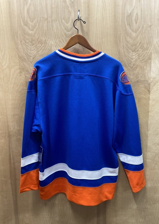 Load image into Gallery viewer, NY Knicks Long Sleeve Starter Jersey (6584617599056)
